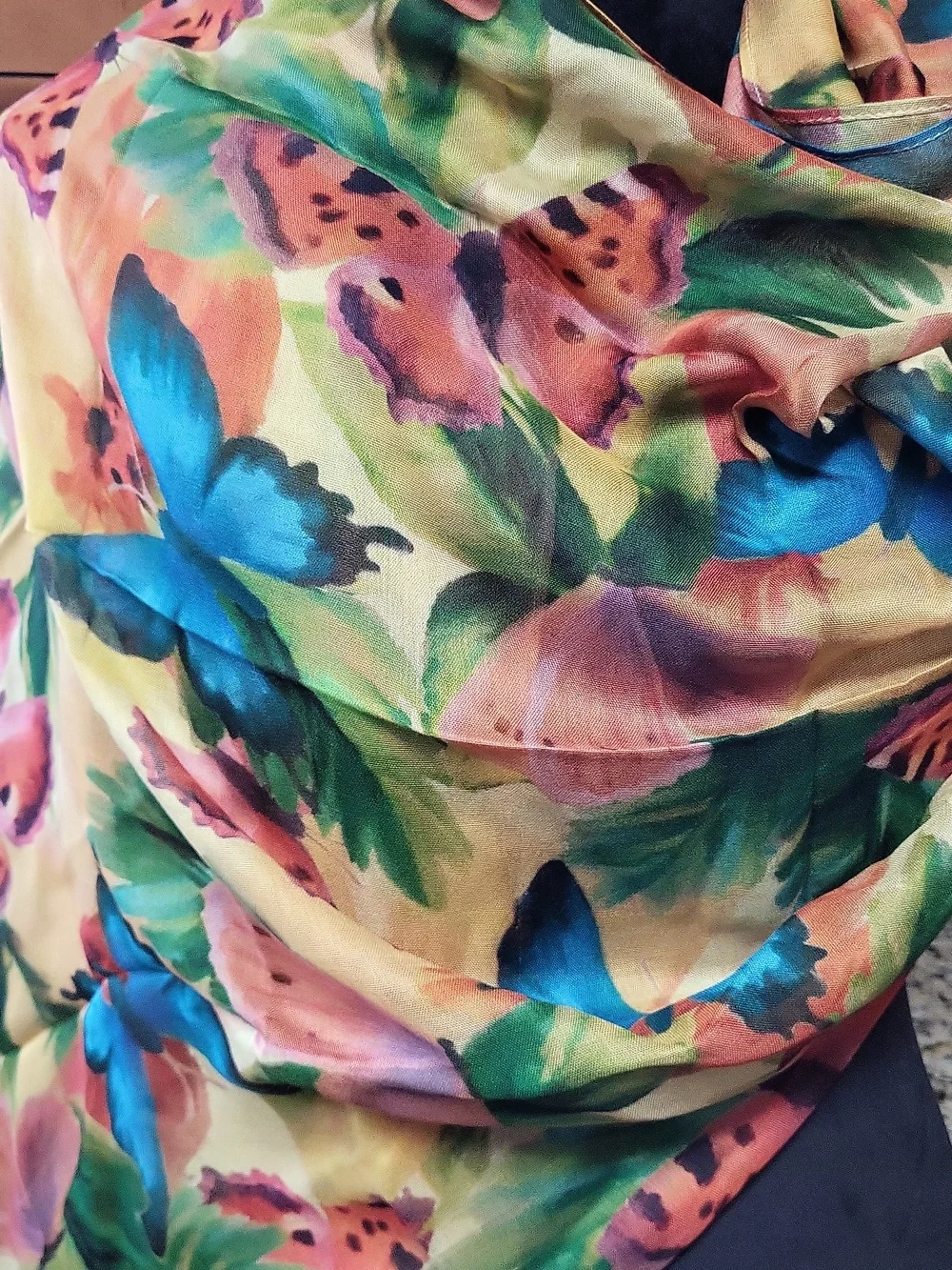 Patricia Nash Watercolor Butterfly Scarf - Picture 2 of 4